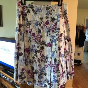 Floral print, pleated top skirt